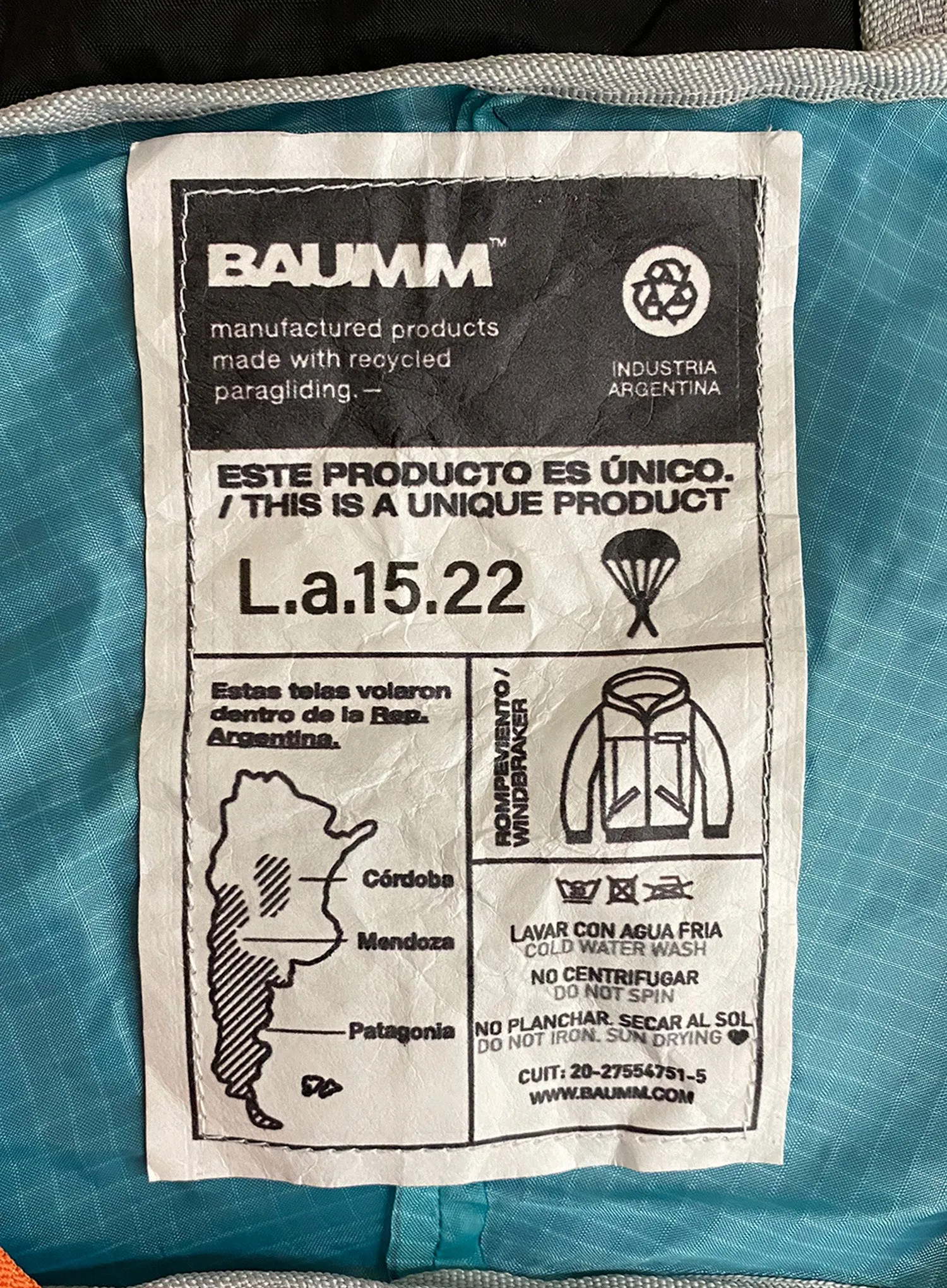 Upcycled Parachute Jacket (Large - L.a.15.22)