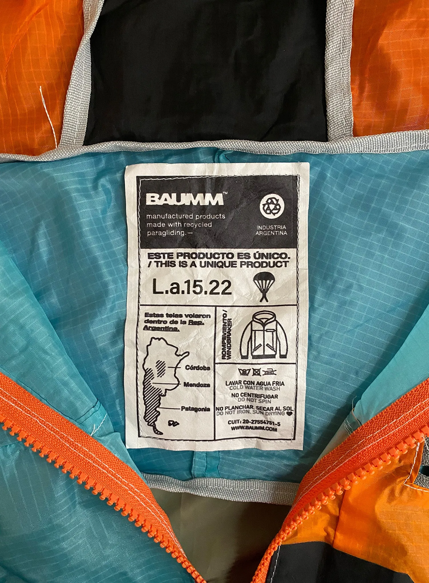 Upcycled Parachute Jacket (Large - L.a.15.22)