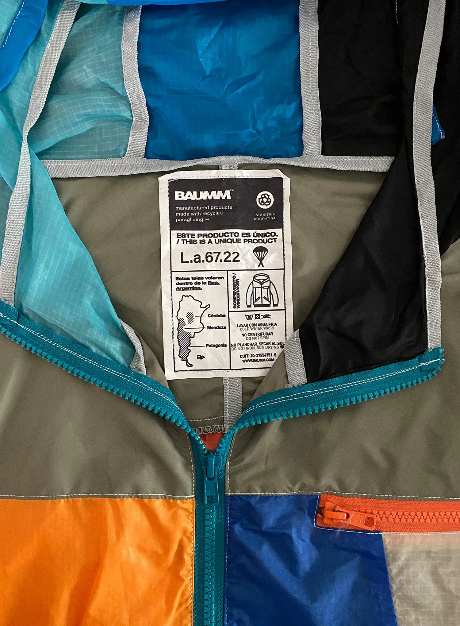 Upcycled Parachute Jacket (Large - L.a.67.22)