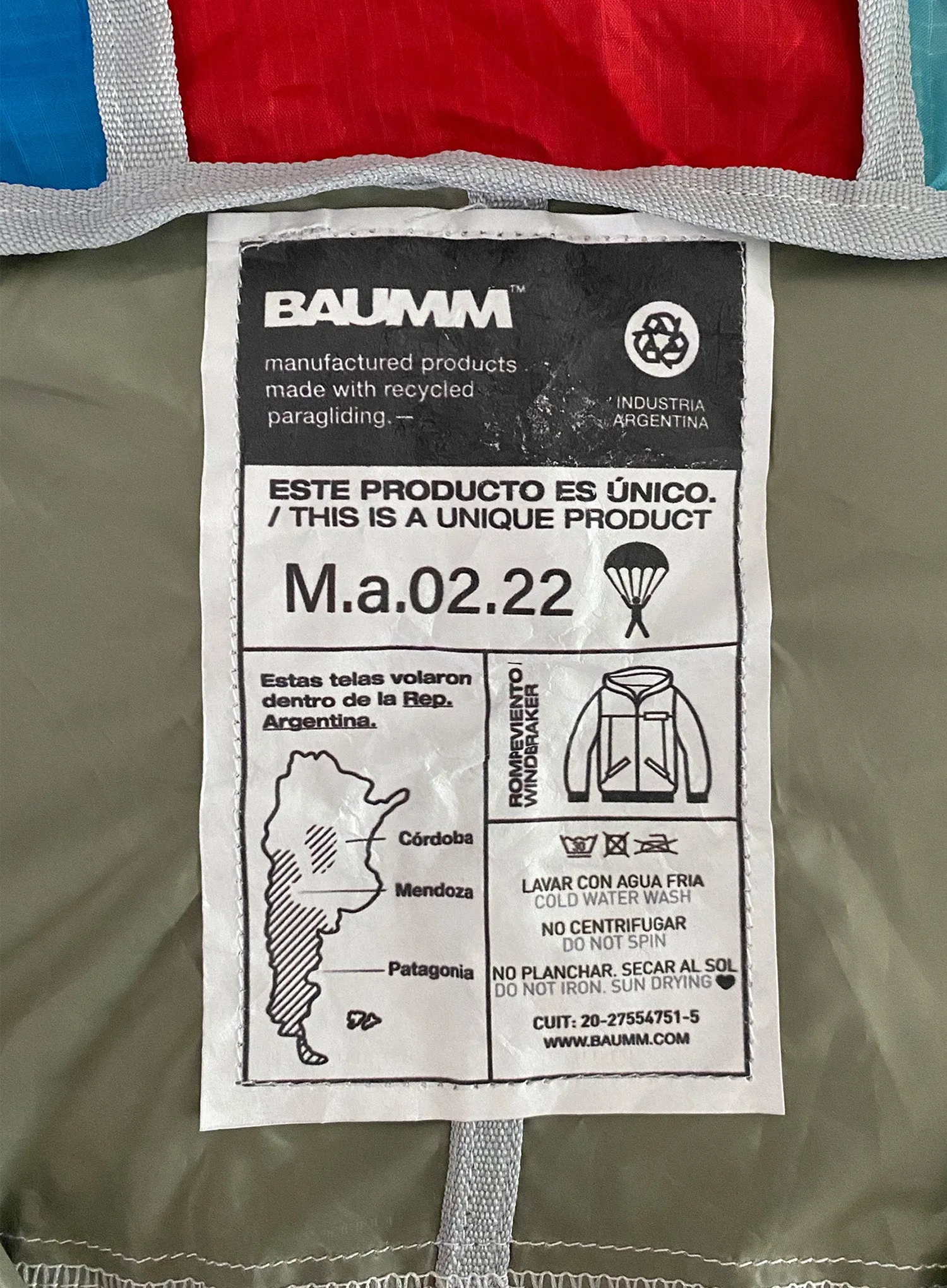 Upcycled Parachute Jacket (Medium - M.a.02.22)