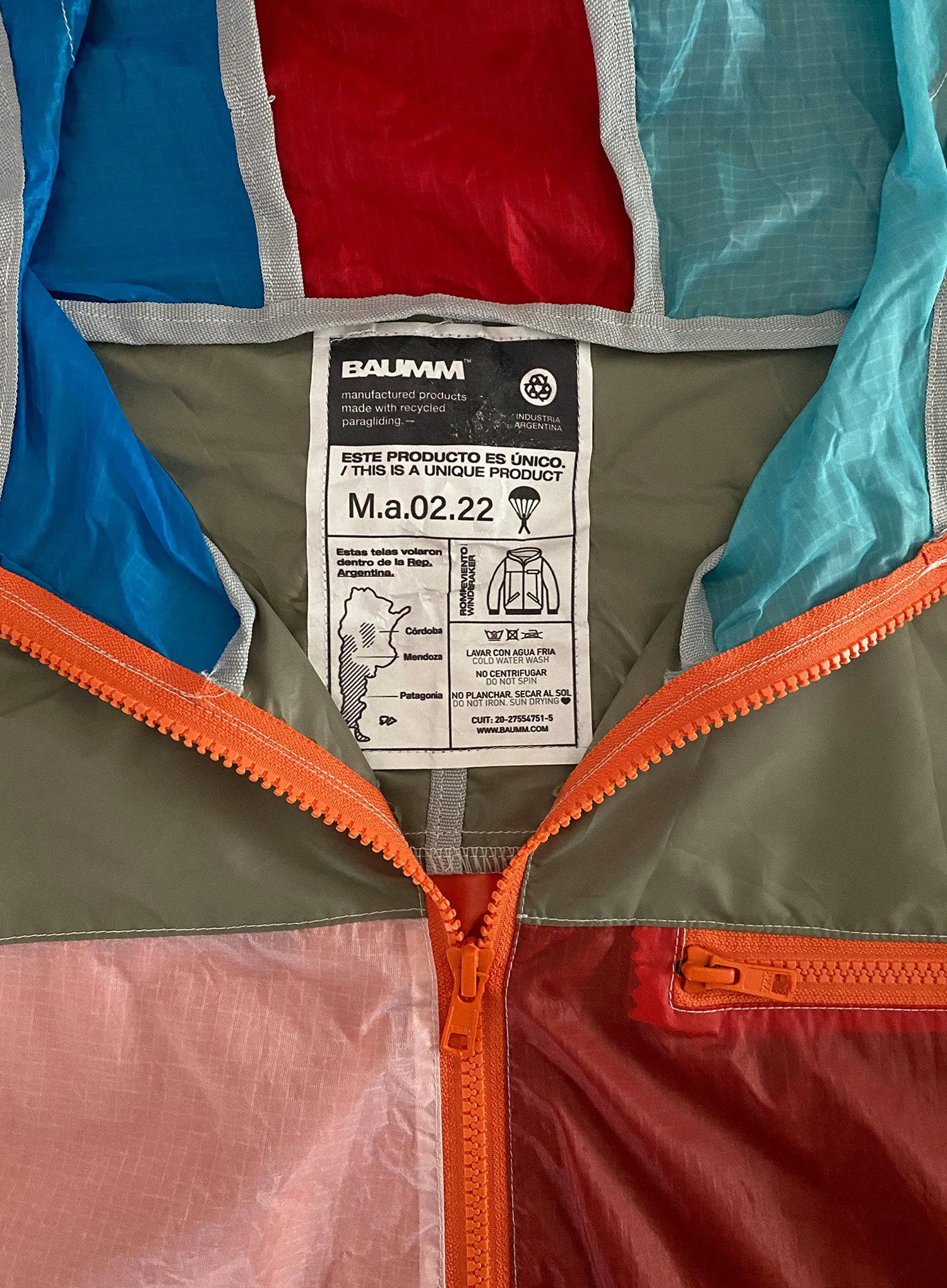 Upcycled Parachute Jacket (Medium - M.a.02.22)