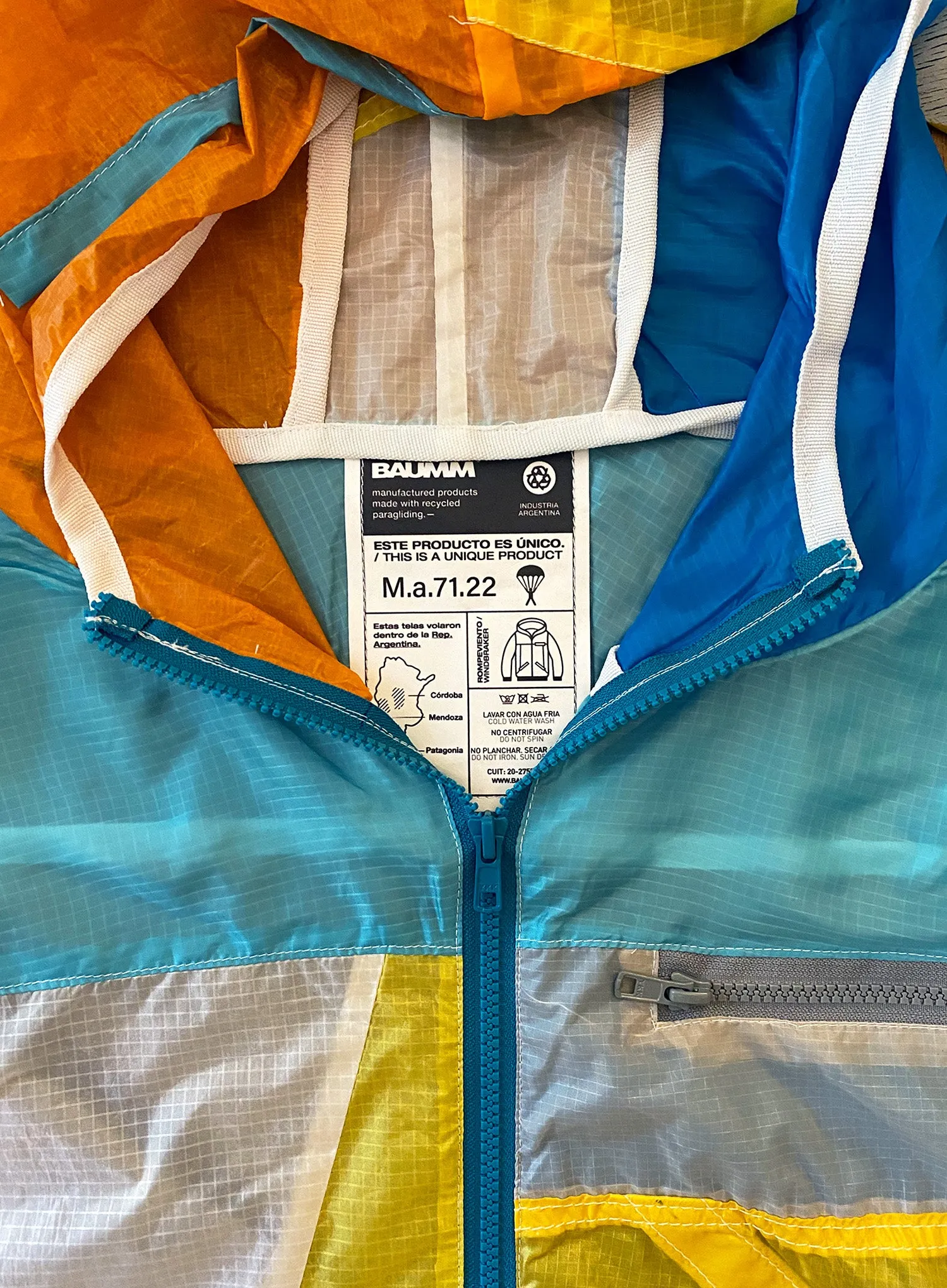 Upcycled Parachute Jacket (Medium - M.a.71.22)