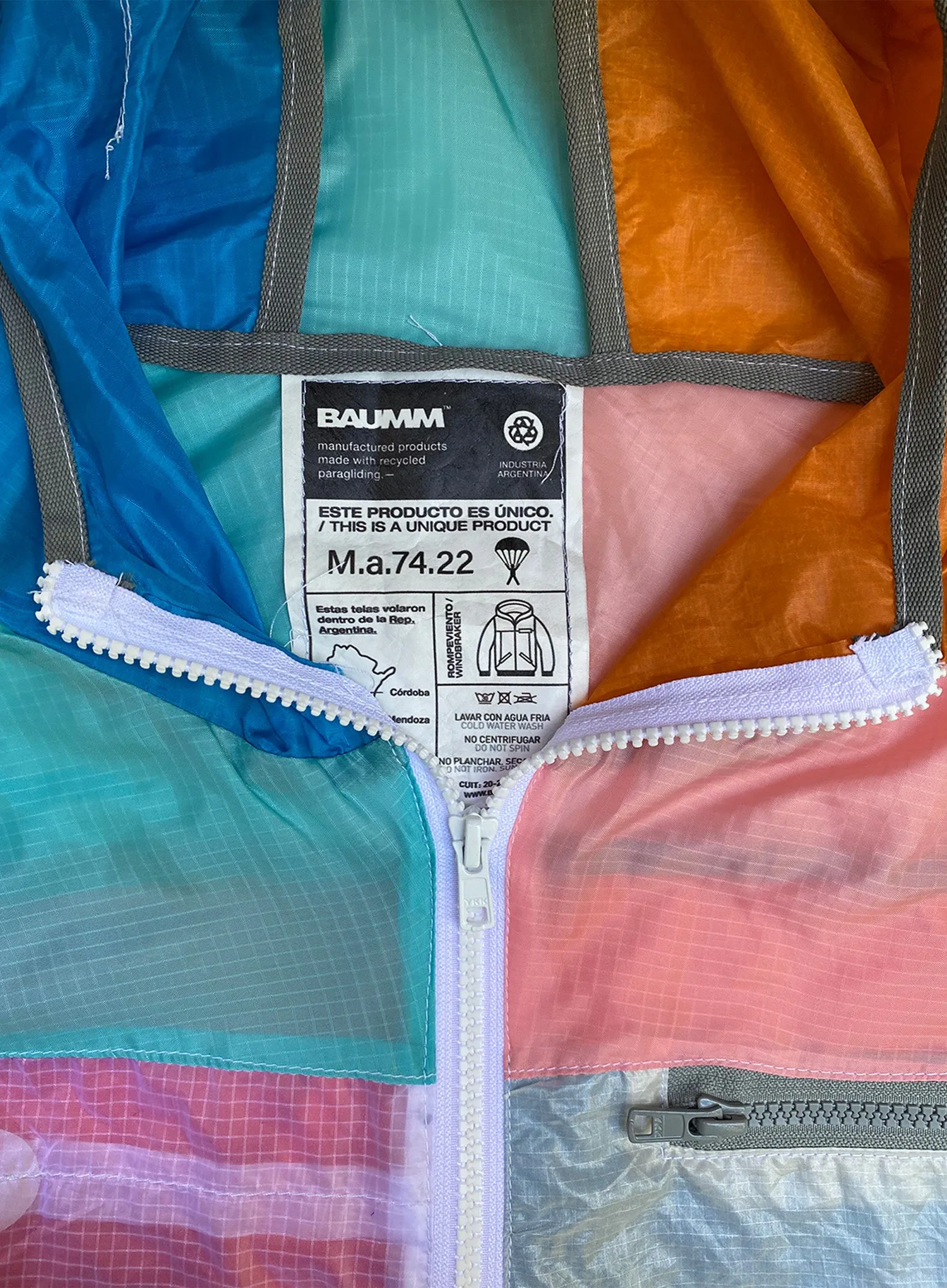 Upcycled Parachute Jacket (Medium - M.a.74.22)
