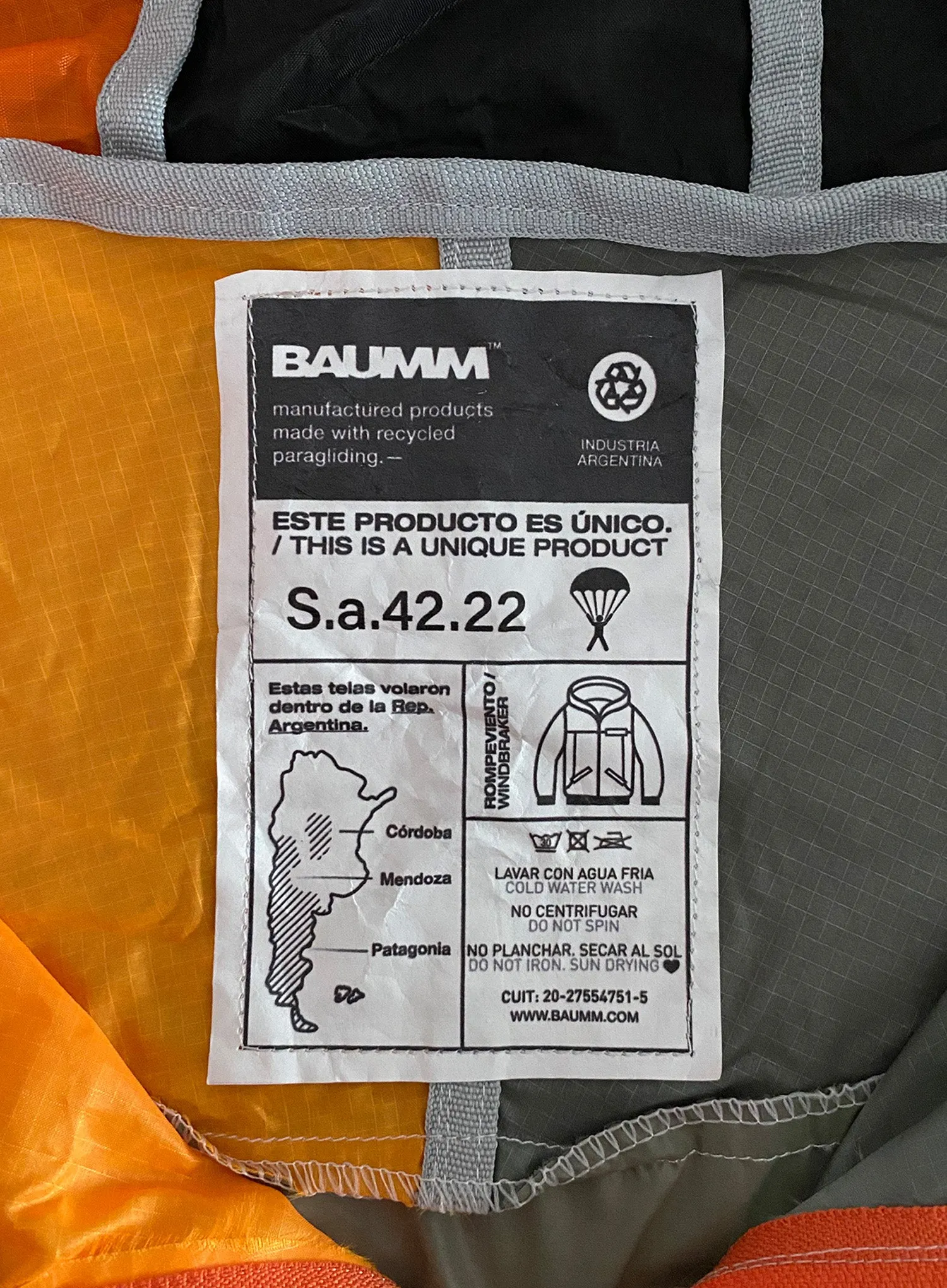 Upcycled Parachute Jacket (Small - S.42.22)