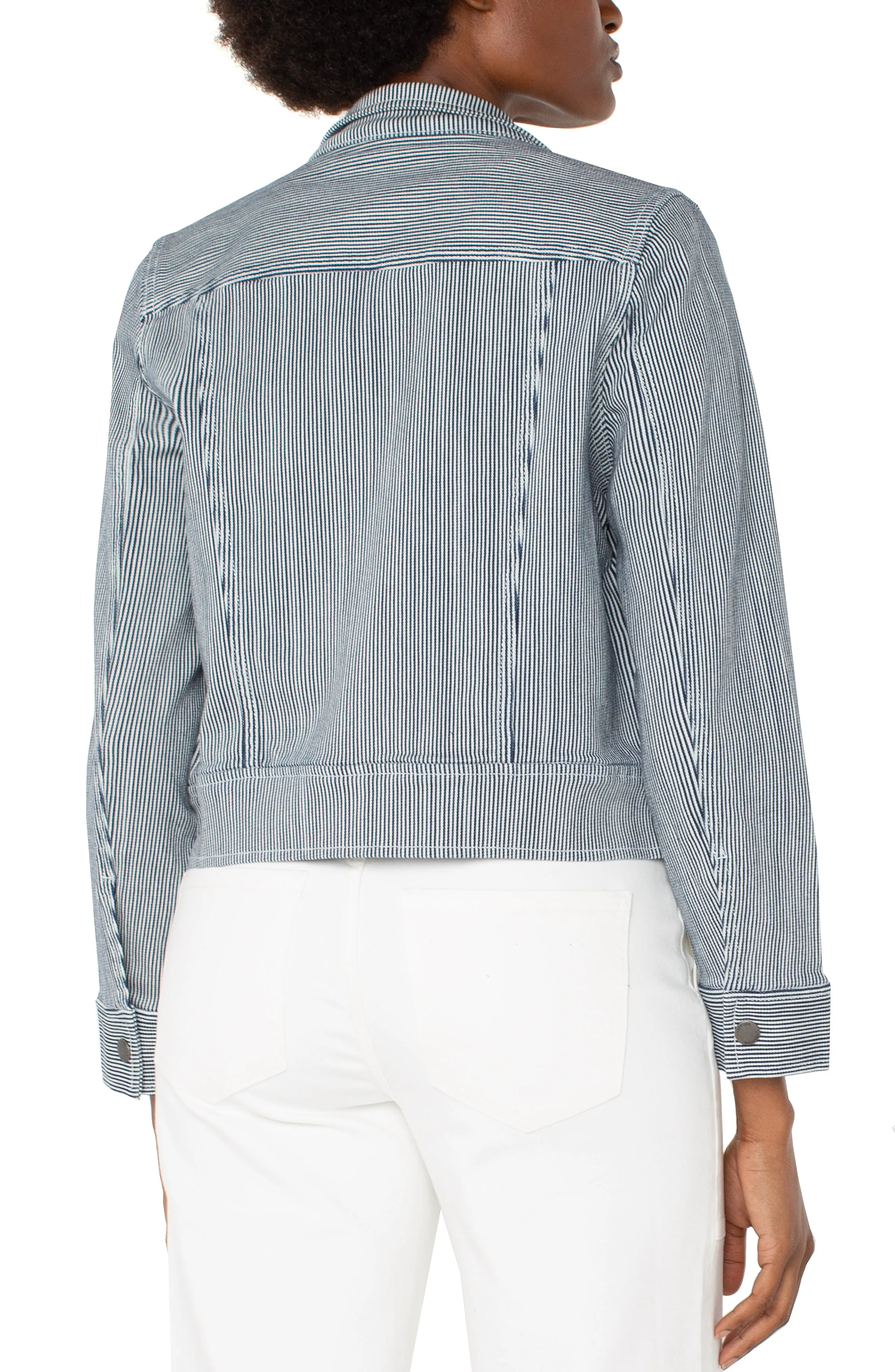 UTILITY CROP STRIPE JACKET
