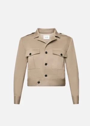 Utility Cropped Jacket (Khaki)