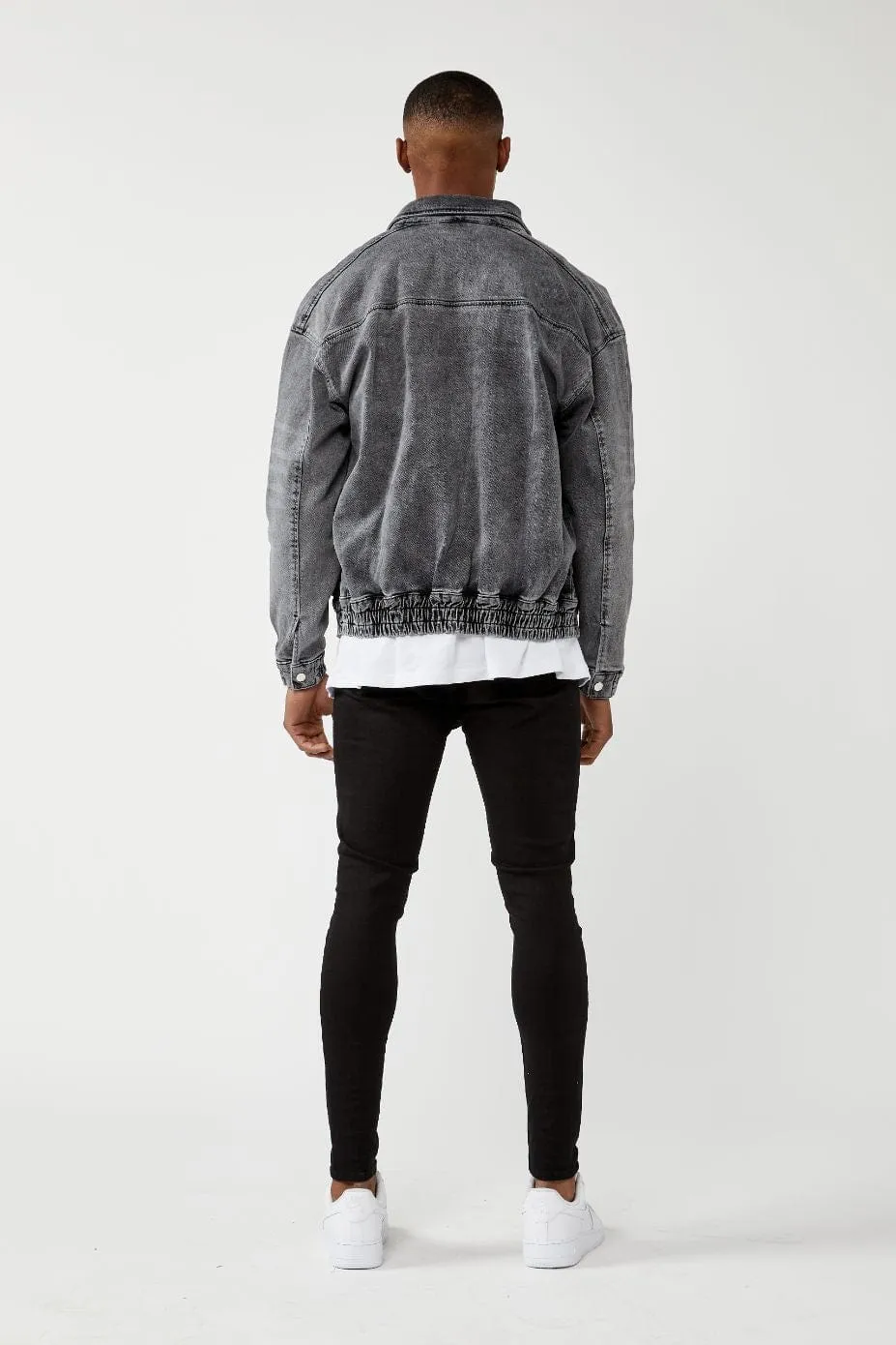 UTILITY DENIM JACKET - WASHED GREY