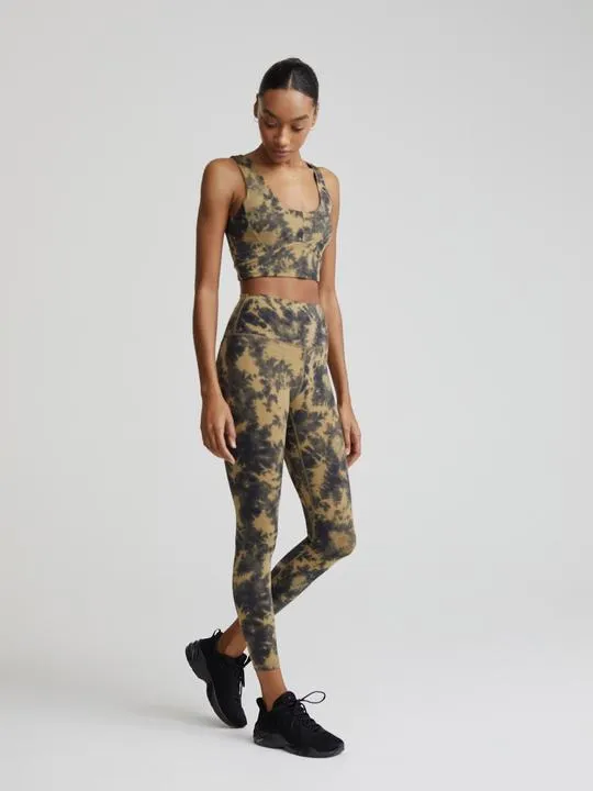 VARLEY Let's Go High Rise Legging 25 Flaxen Tie Dye