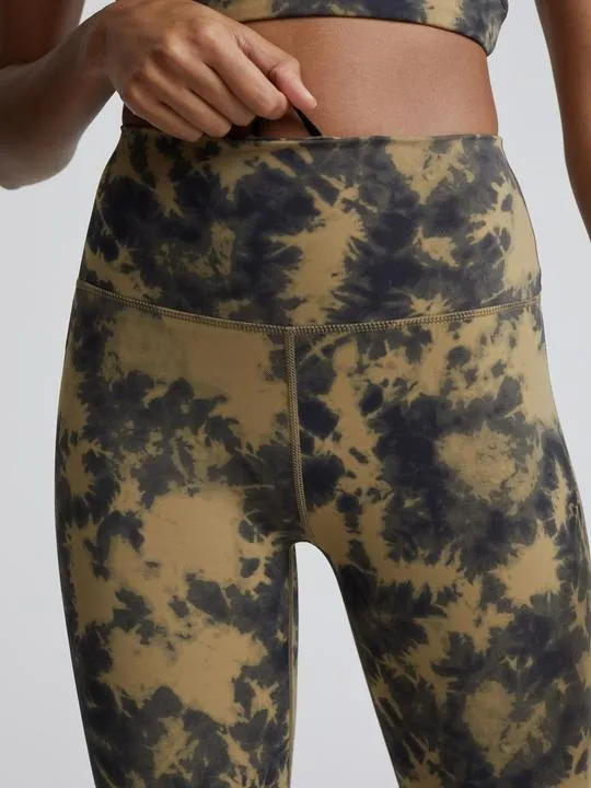 VARLEY Let's Go High Rise Legging 25 Flaxen Tie Dye