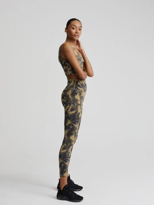 VARLEY Let's Go High Rise Legging 25 Flaxen Tie Dye