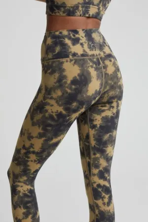 VARLEY Let's Go High Rise Legging 25 Flaxen Tie Dye