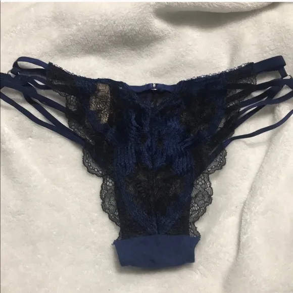 Victoria’s Secret Nylon Laters Lace Straps Rings Panty Women’s Cut Out Panties