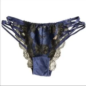 Victoria’s Secret Nylon Laters Lace Straps Rings Panty Women’s Cut Out Panties