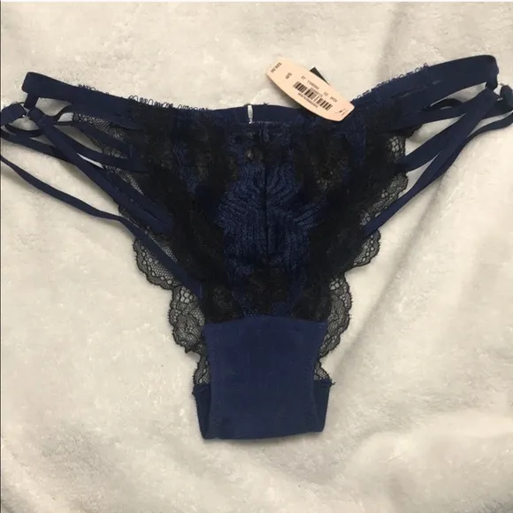 Victoria’s Secret Nylon Laters Lace Straps Rings Panty Women’s Cut Out Panties