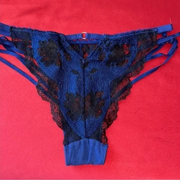Victoria’s Secret Nylon Laters Lace Straps Rings Panty Women’s Cut Out Panties