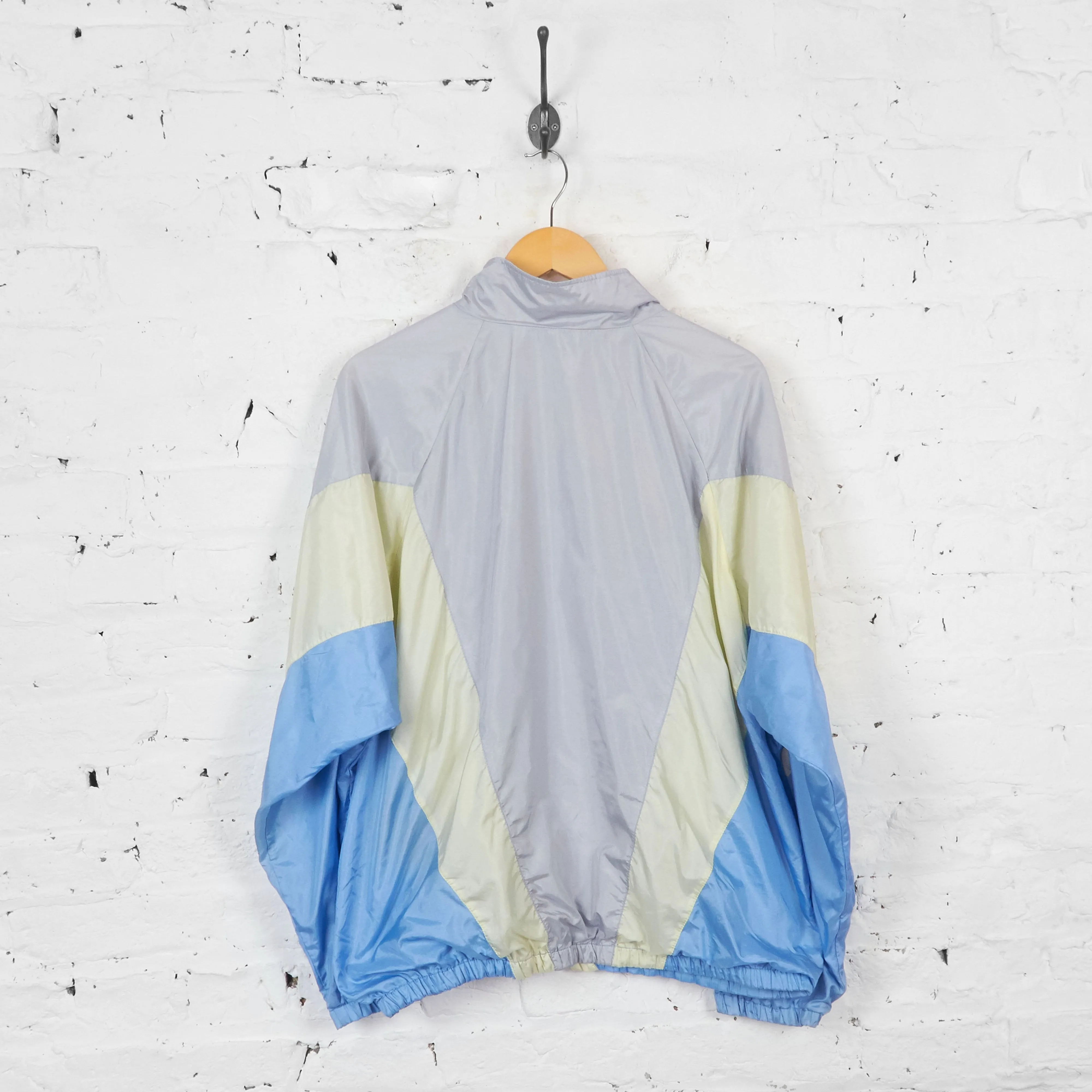 Vintage Adidas Pastel Windbreaker Jacket - Grey - XL