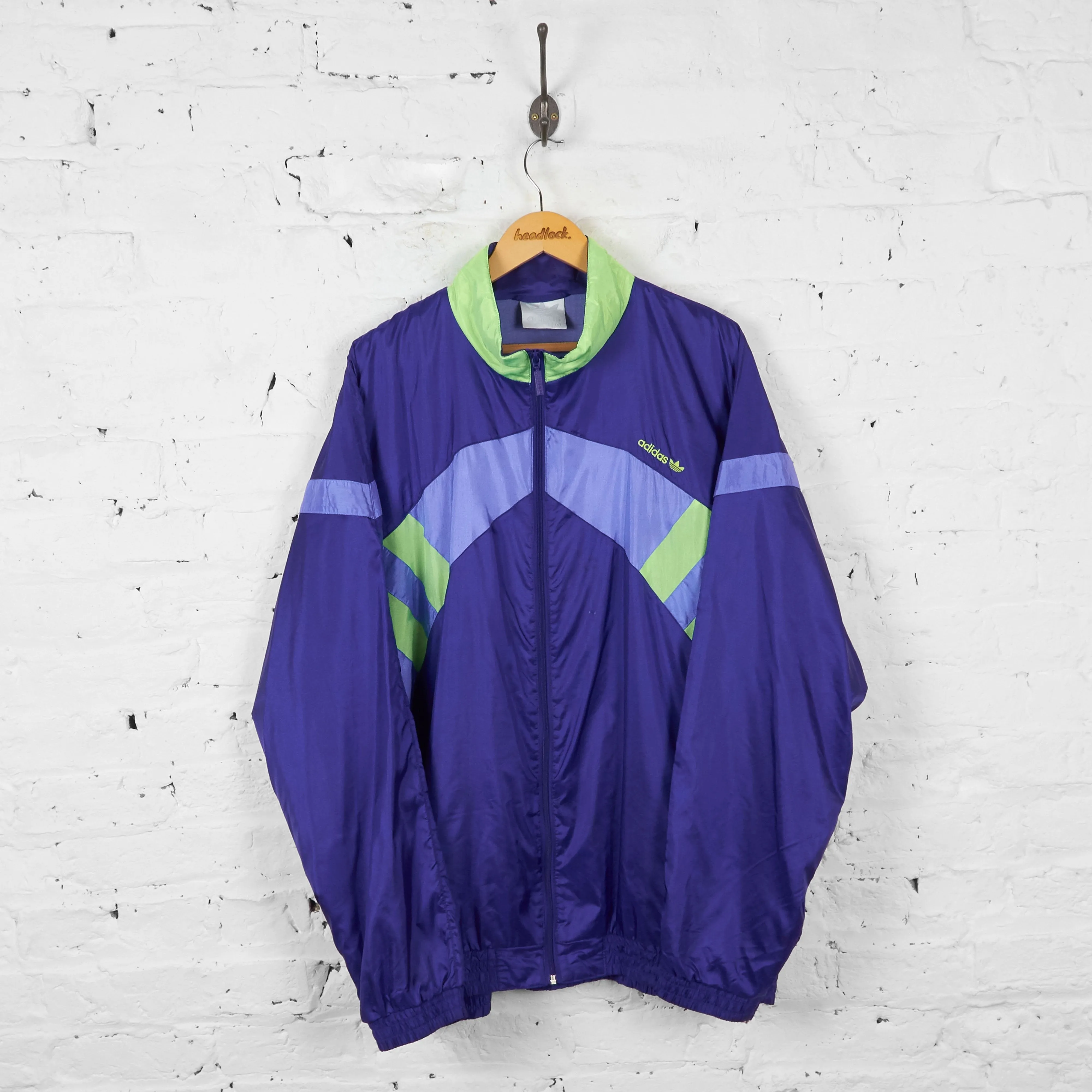 Vintage Adidas Windbreaker Jacket - Purple - L