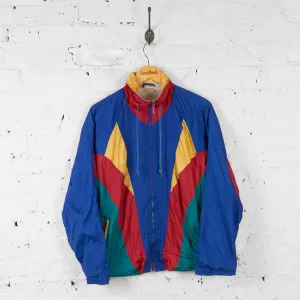 Vintage Colour Block Windbreaker Jacket - Blue - M