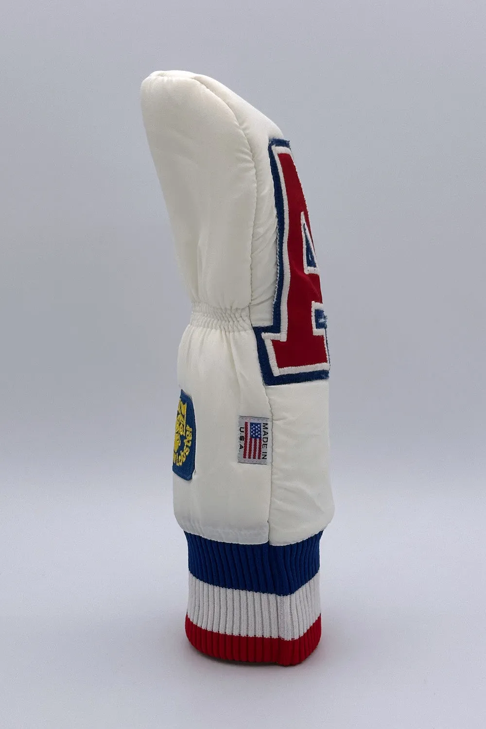 Vintage Custom Head Cover Set  / Driver / 1W / Fairway Wood / FW / Utility / Hybrid / UT / White / OGHCP001-USA Set