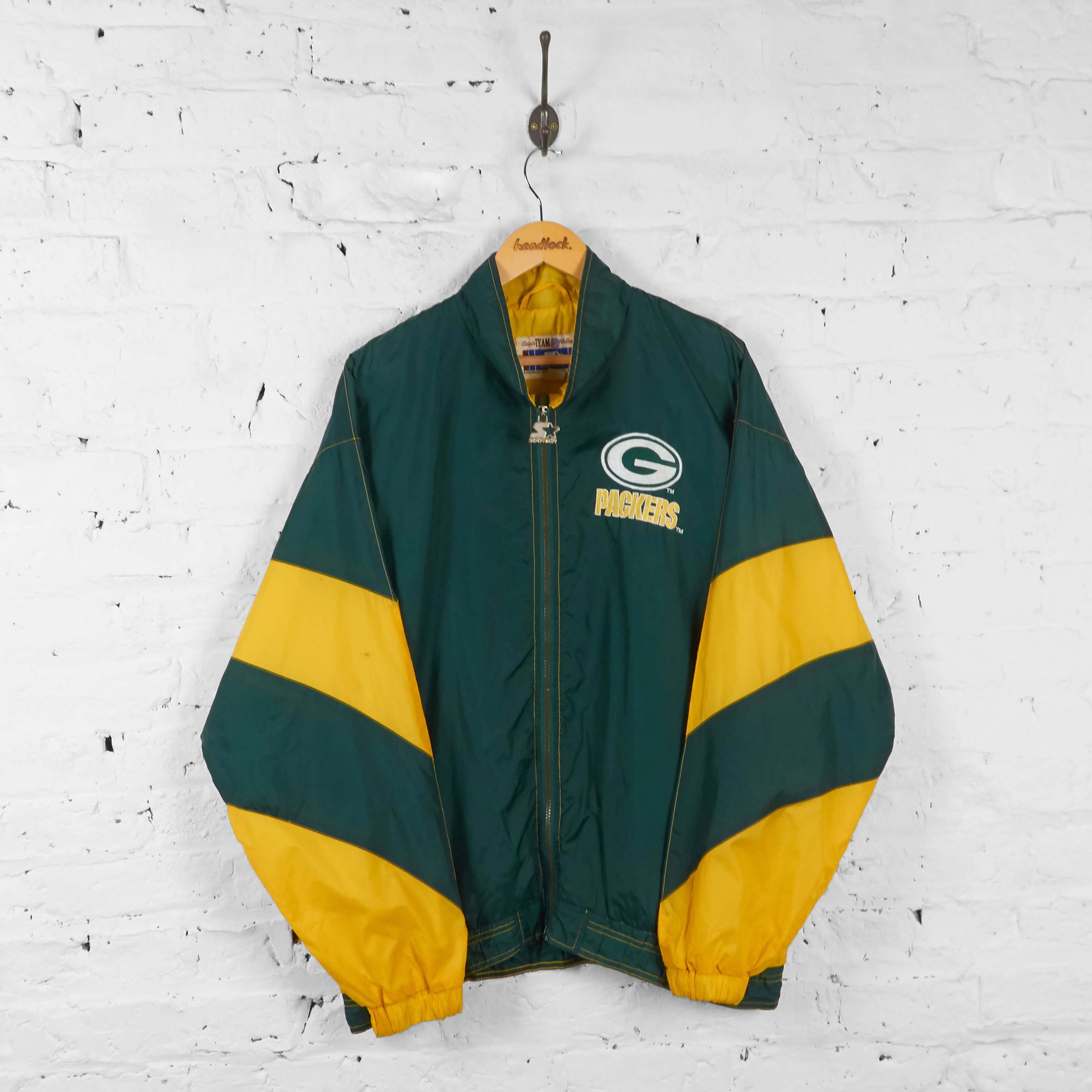 Vintage Green Bay Packers NFL Windbreaker Jacket - Green - L