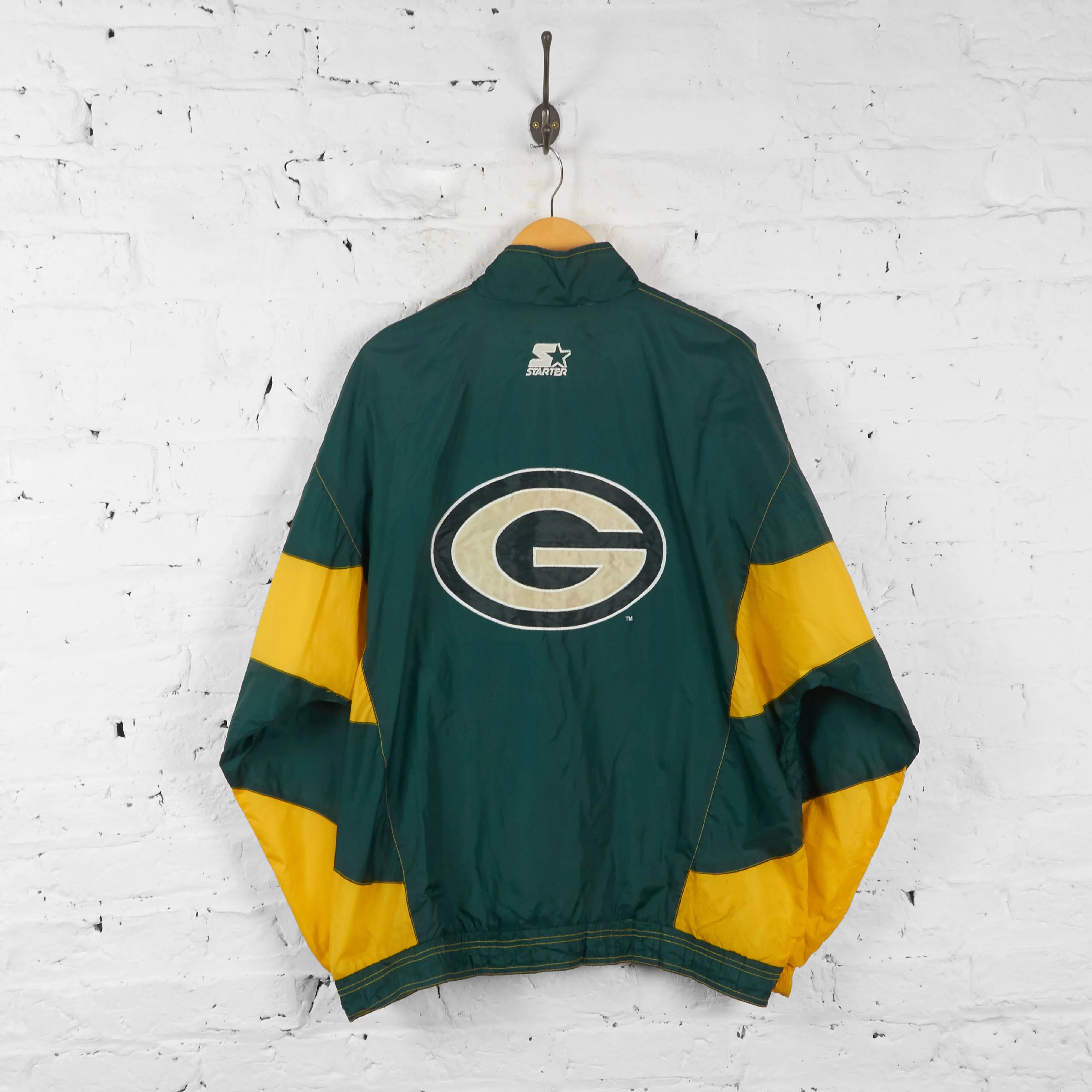 Vintage Green Bay Packers NFL Windbreaker Jacket - Green - L