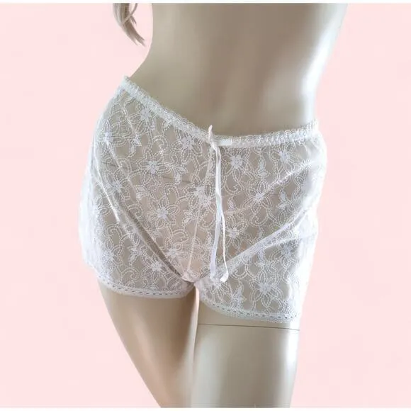 Vintage Jezebel White Lace Nylon Panties NWT | Size XS/S‎