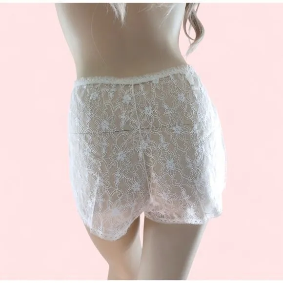Vintage Jezebel White Lace Nylon Panties NWT | Size XS/S‎