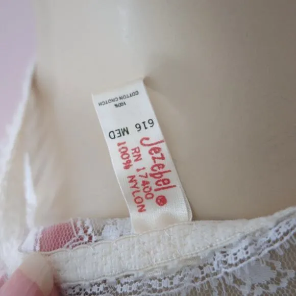 Vintage Jezebel White Lace Nylon Panties NWT | Size XS/S‎