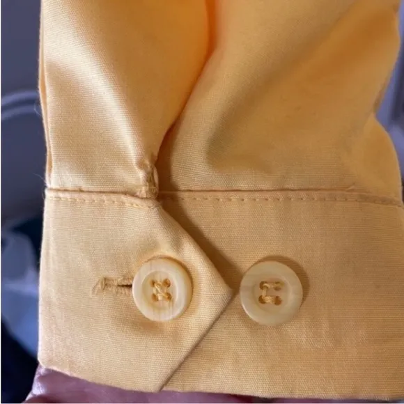 Vintage London Fog Jacket Spring Yellow Coat Collar Zips Pockets Metal Pull 16 R