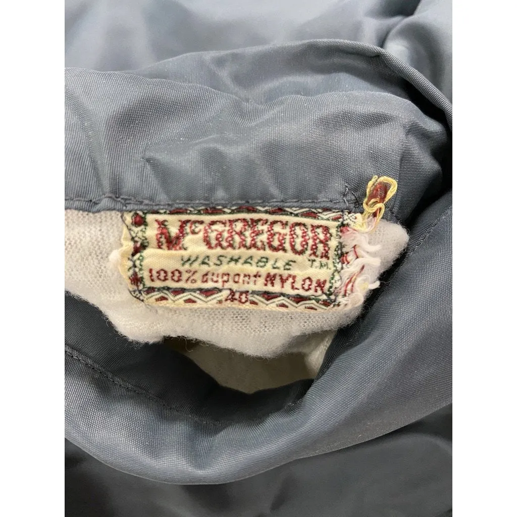 Vintage McGregor Mens Zip Waist Jacket Reversible 1950S 46 Chest