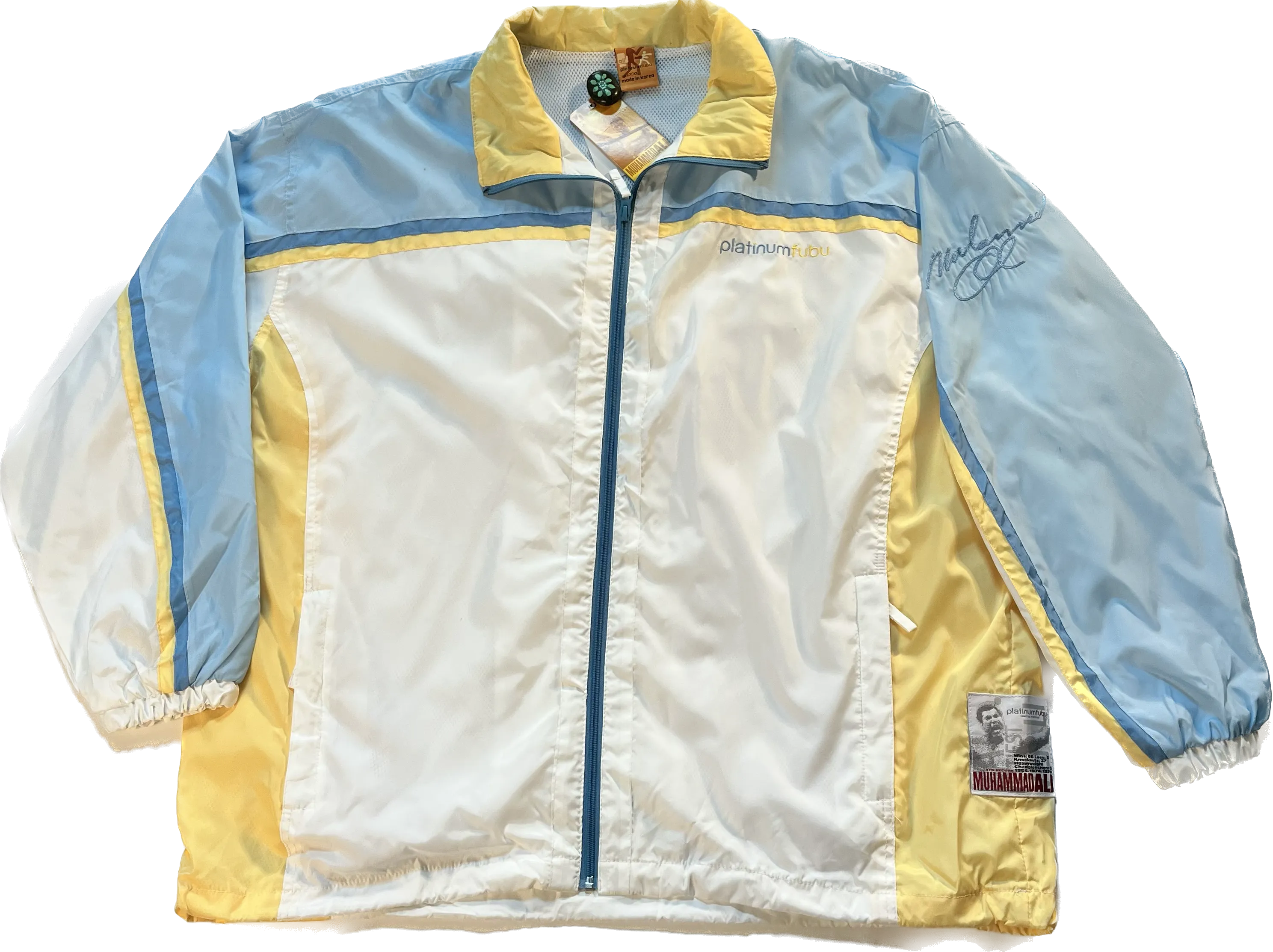 Vintage Platinum Fubu Muhammad Ali Wind Breaker