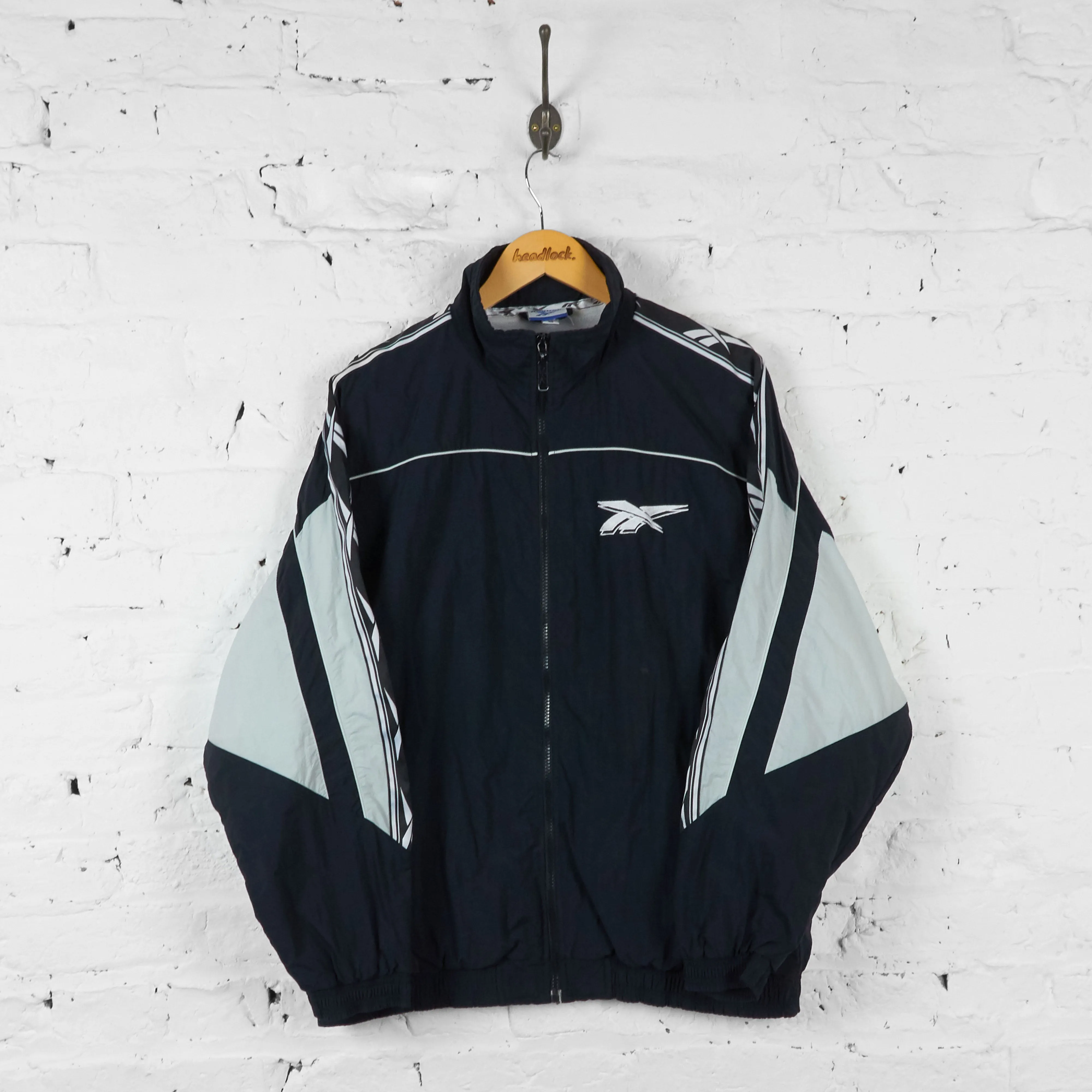 Vintage Reebok Windbreaker Jacket - Black - M