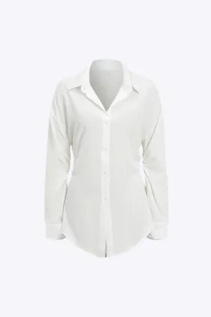 Virginia - Chic Button Front Woman's Long Sleeve Shirt
