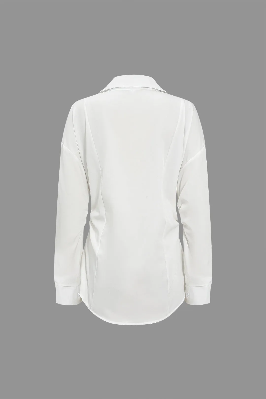 Virginia - Chic Button Front Woman's Long Sleeve Shirt