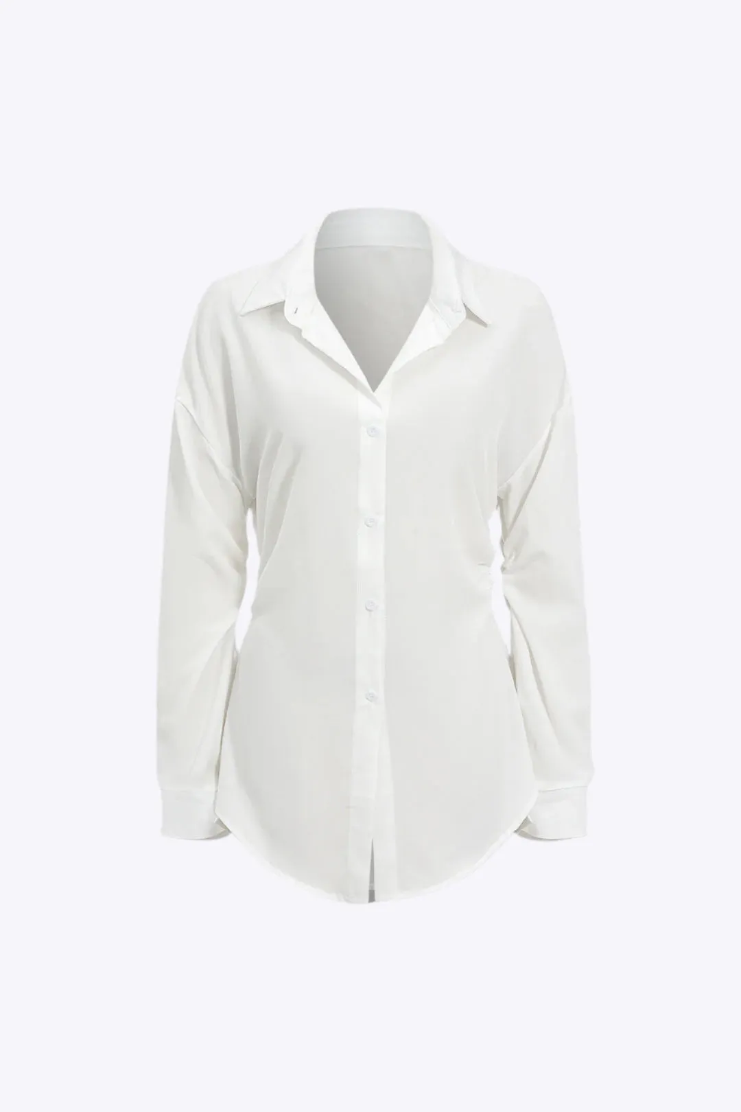 Virginia - Chic Button Front Woman's Long Sleeve Shirt