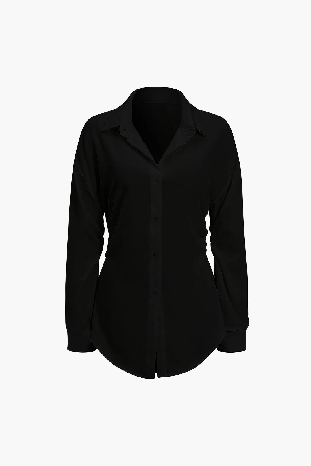 Virginia - Chic Button Front Woman's Long Sleeve Shirt