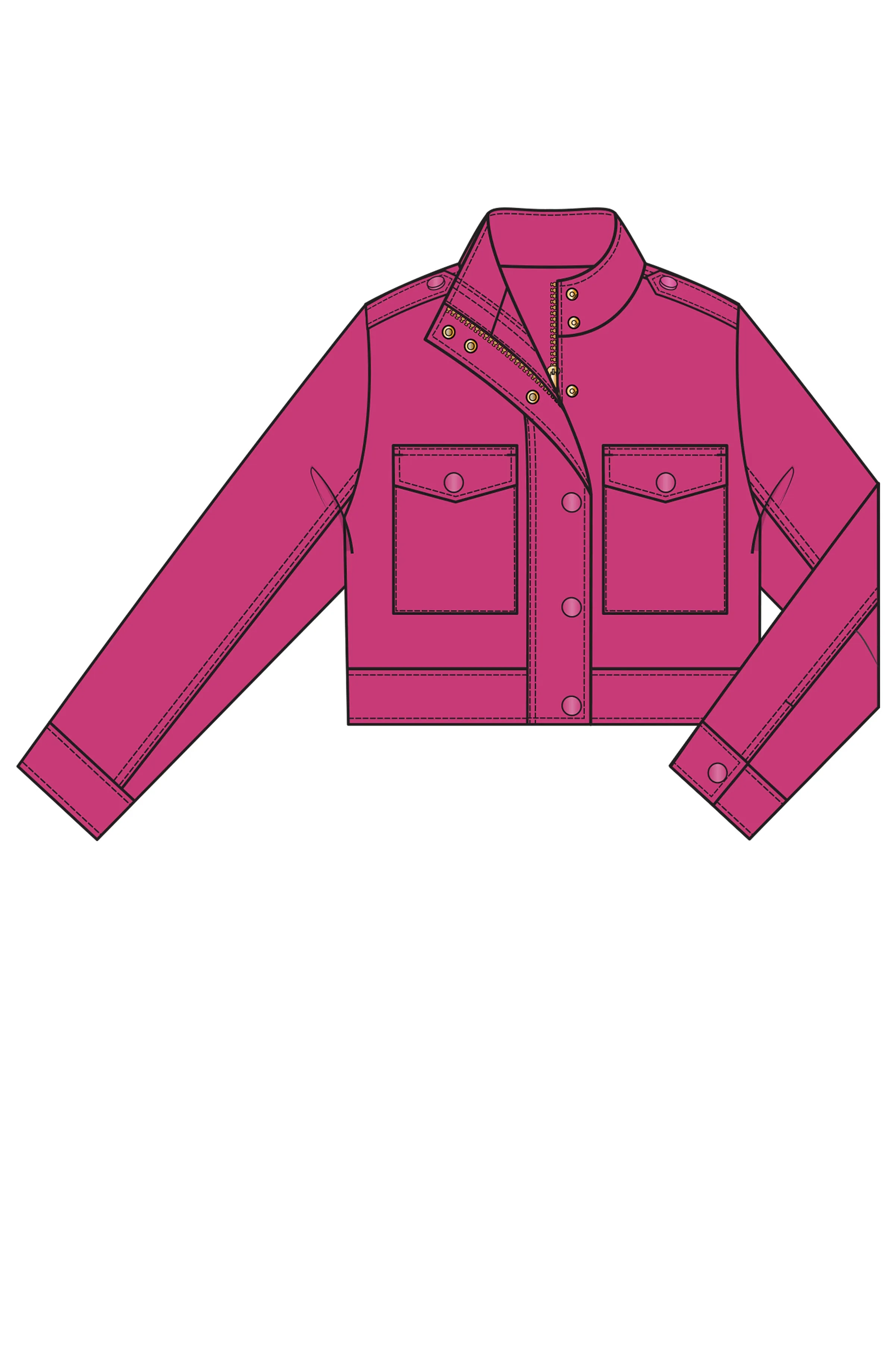 Vivacious Cropped Field Jacket