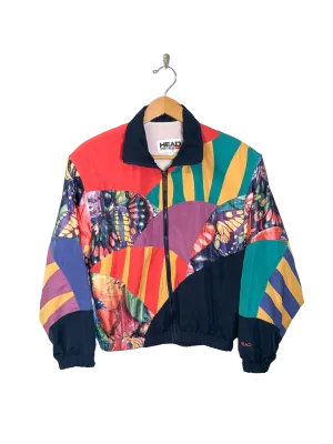 VTG Abstract Butterfly Patchwork Windbreaker (XS/S)