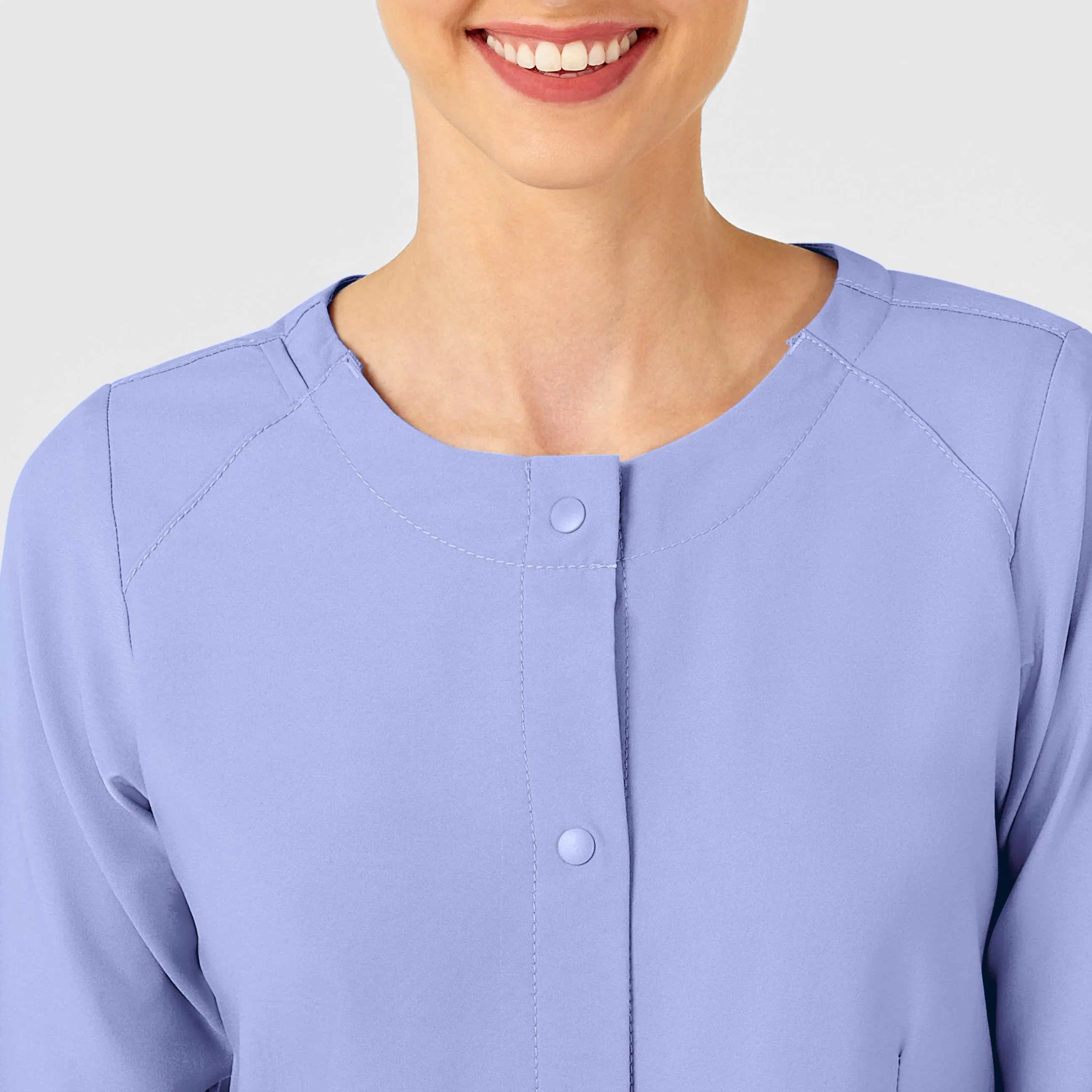 W123 8155 Crew Neck Warm Up Jacket Ceil Blue