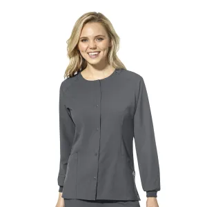 W123 8155 Crew Neck Warm Up Jacket Pewter