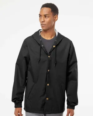 Water Resistant Hooded Windbreaker Coaches Jacket