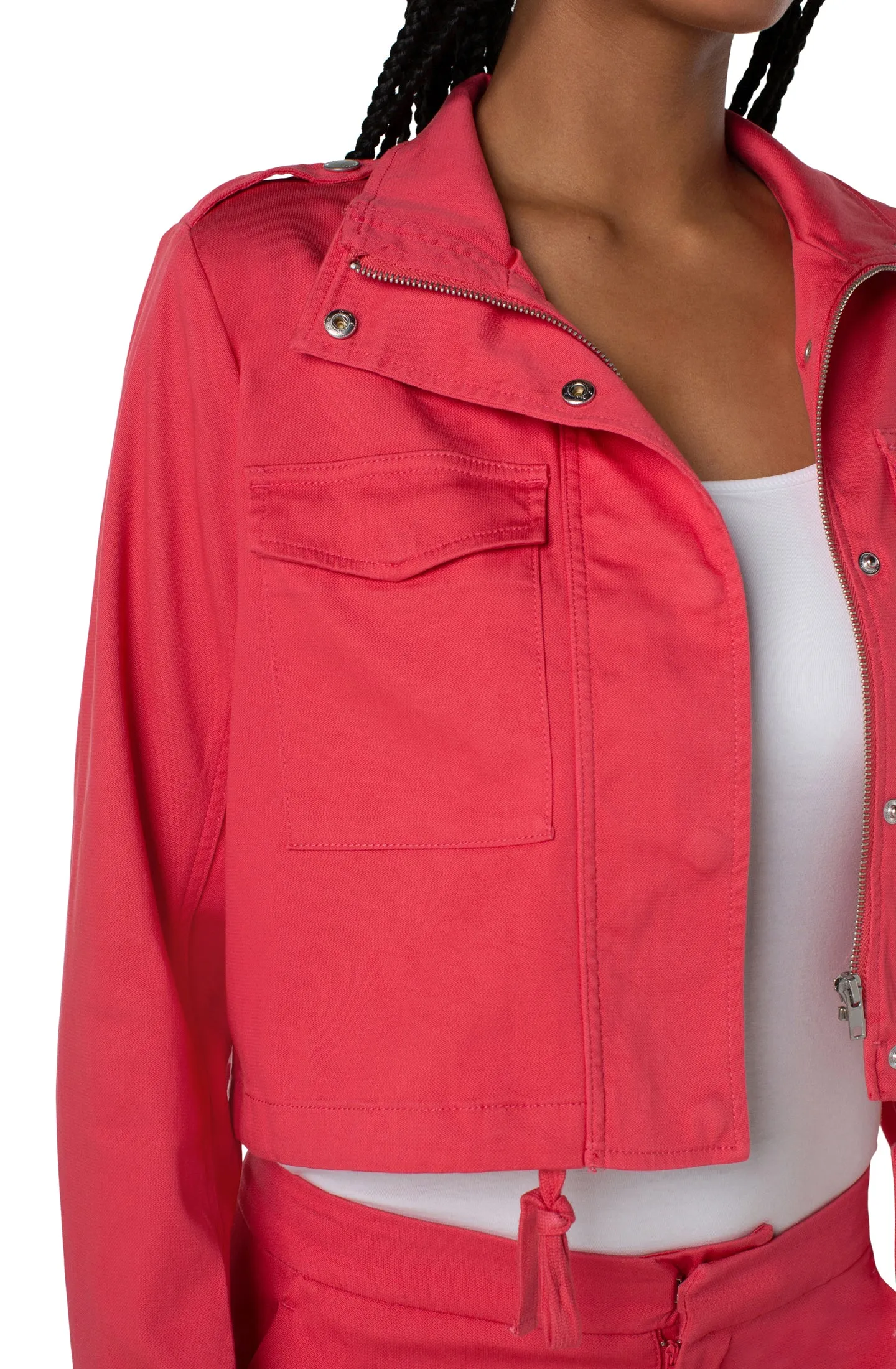 Watermelon Utility Crop Jacket