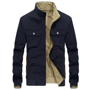 West Louis™ Double Front Pockets Windbreaker Jacket