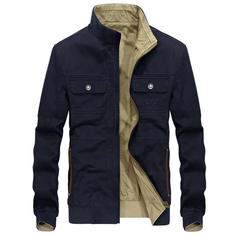 West Louis™ Double Front Pockets Windbreaker Jacket