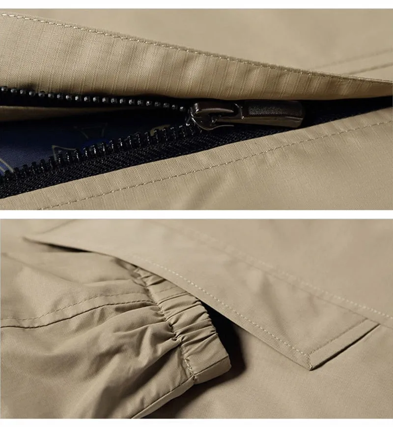 West Louis™ Solid Windproof Raincoat Jacket