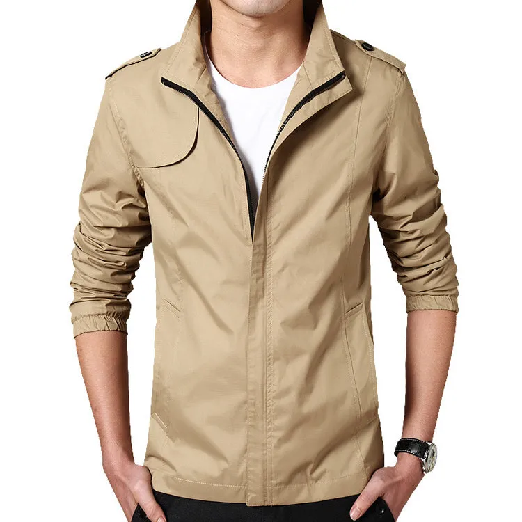 West Louis™ Solid Windproof Raincoat Jacket