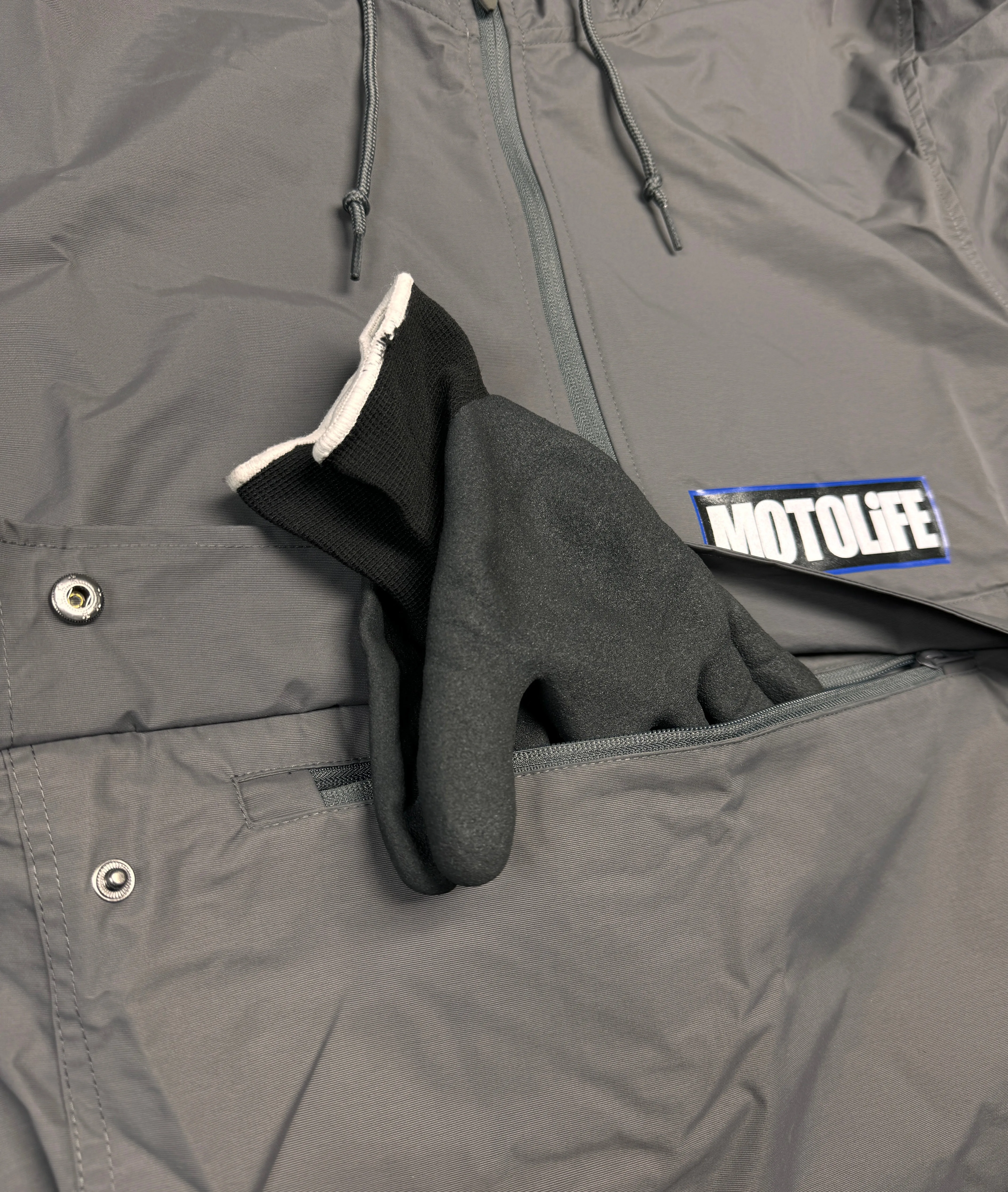 “WET RiDE” Grey Anorak Jacket