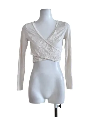 White Cross Layered Top