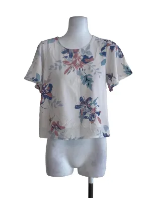 White Floral Blouse