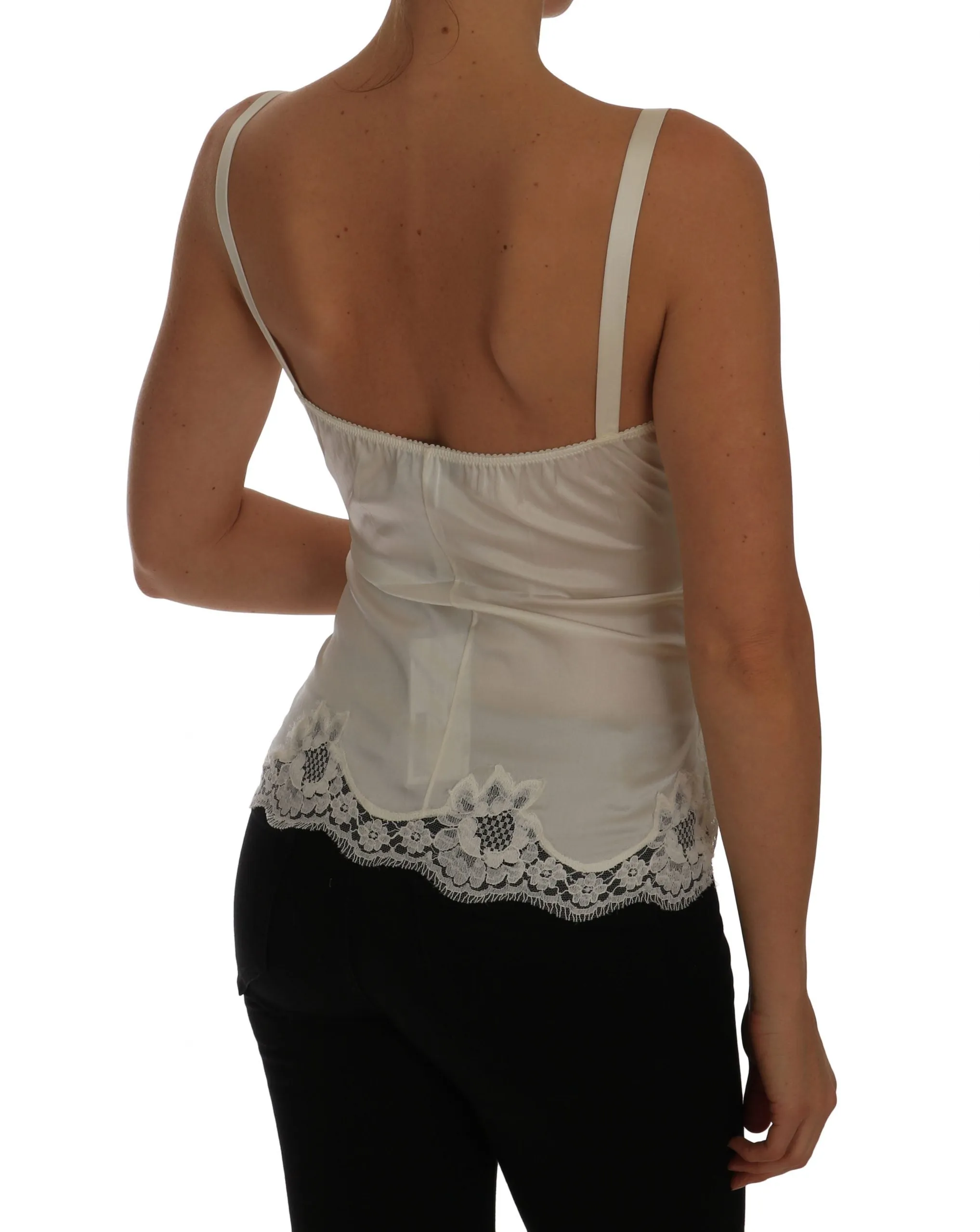 White Silk Babydoll Chemise Lingerie Lace  Top